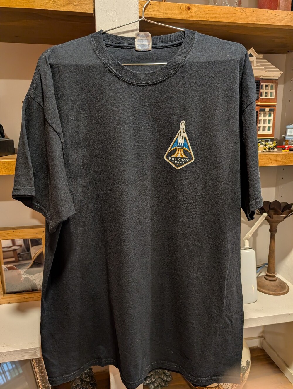 Spacex Landing Pad Falcon Space Ship Nasa ISS Spacex Elon Black Tshirt Size XL